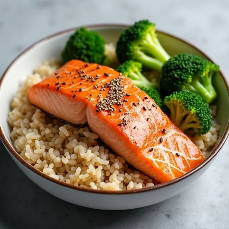 Fresh Sesame-Ginger Salmon Rice Bowl