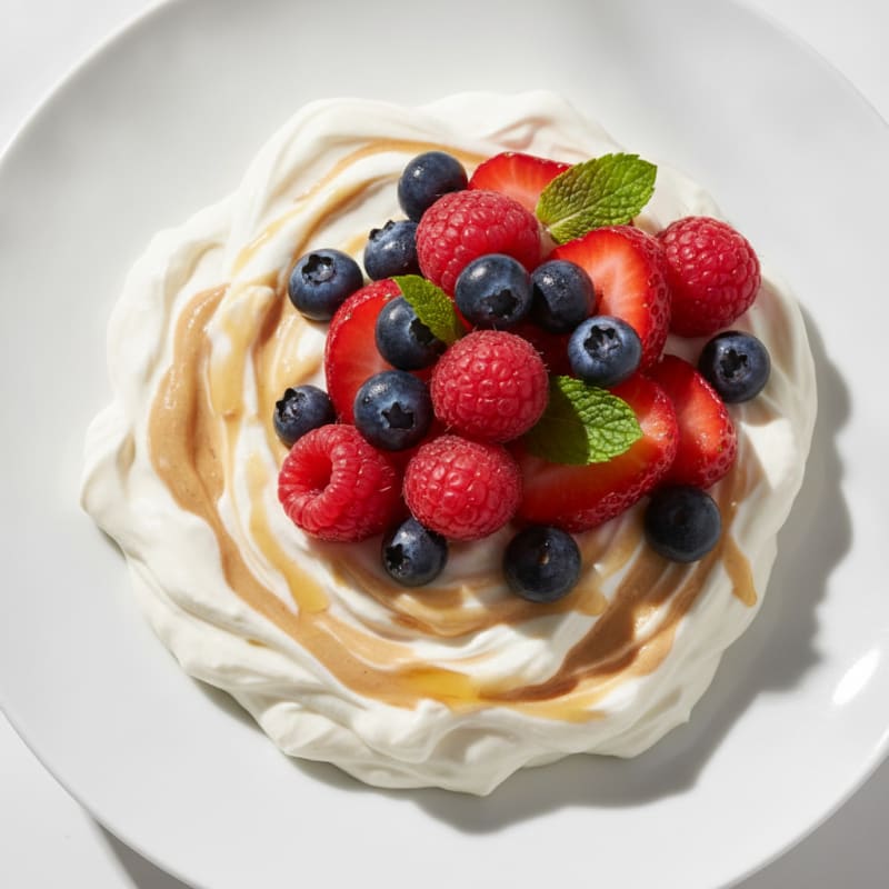 Silky Greek Yogurt Protein Mousse with Berries
