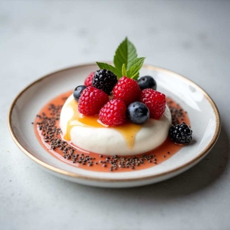 Silky Greek Yogurt Protein Mousse with Berries