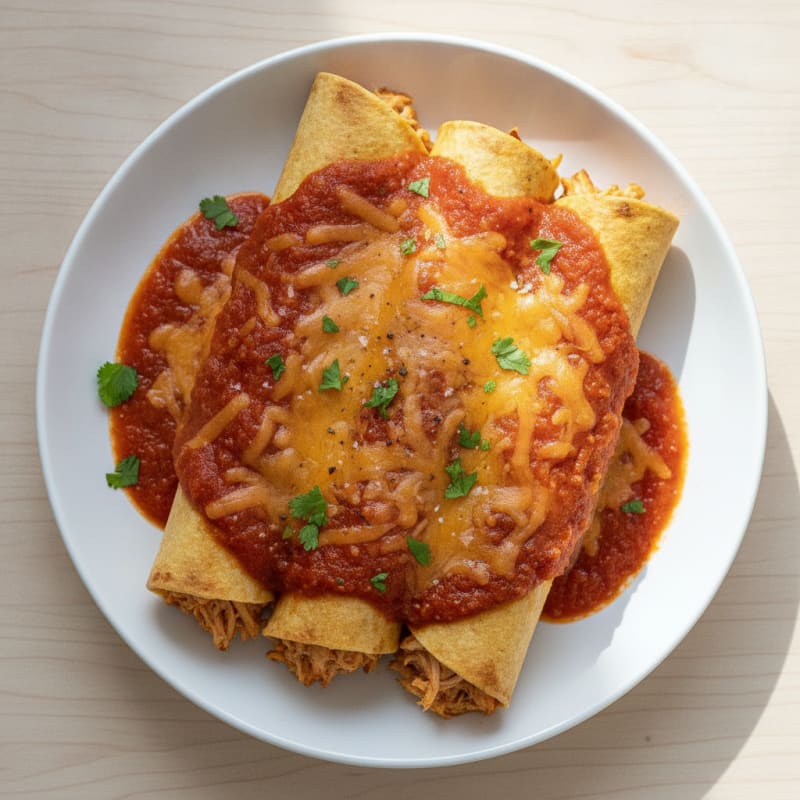 Chicken Enchiladas with Ranchero Sauce