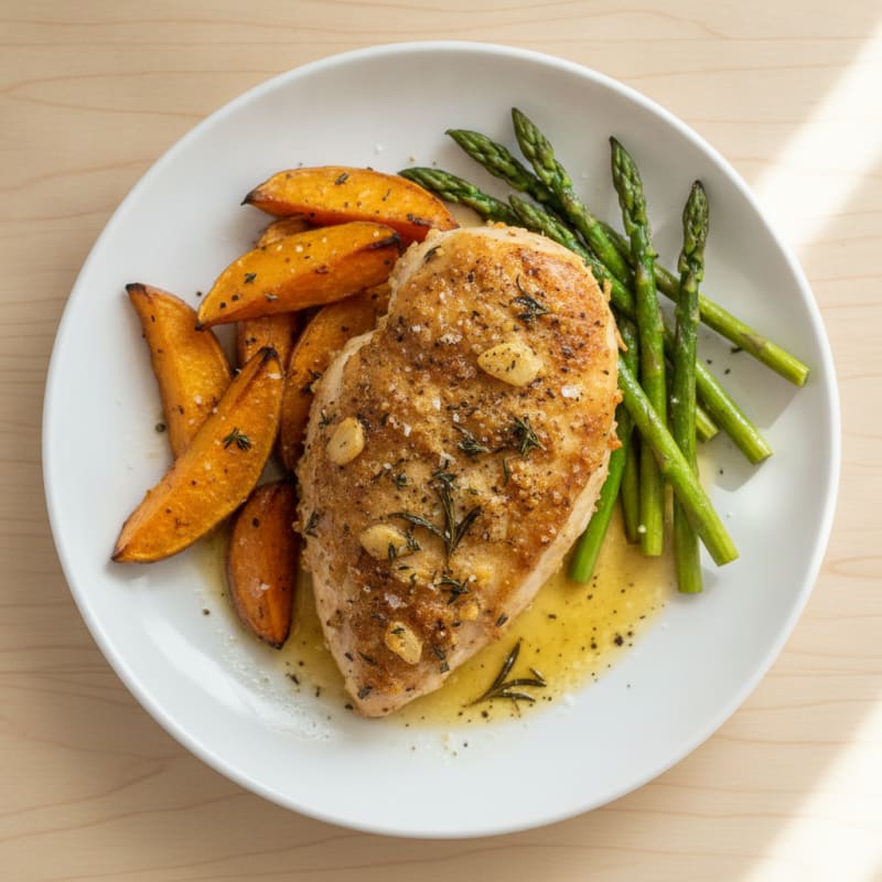 Garlic Herb Butter Roasted Chicken