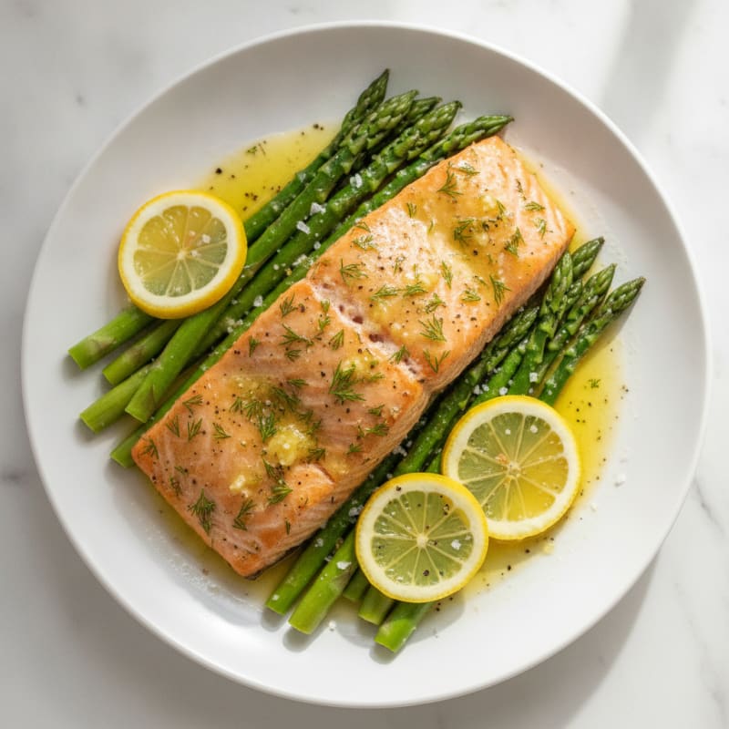 Lemon-Dill Butter Roasted Salmon