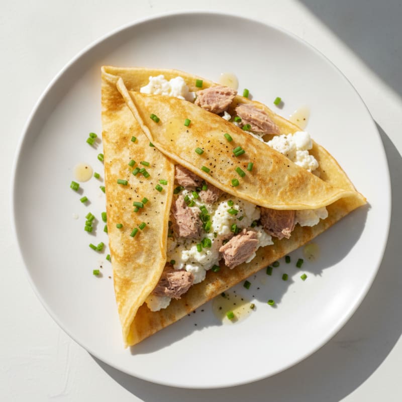 Tuna & Egg White Savory Crepe