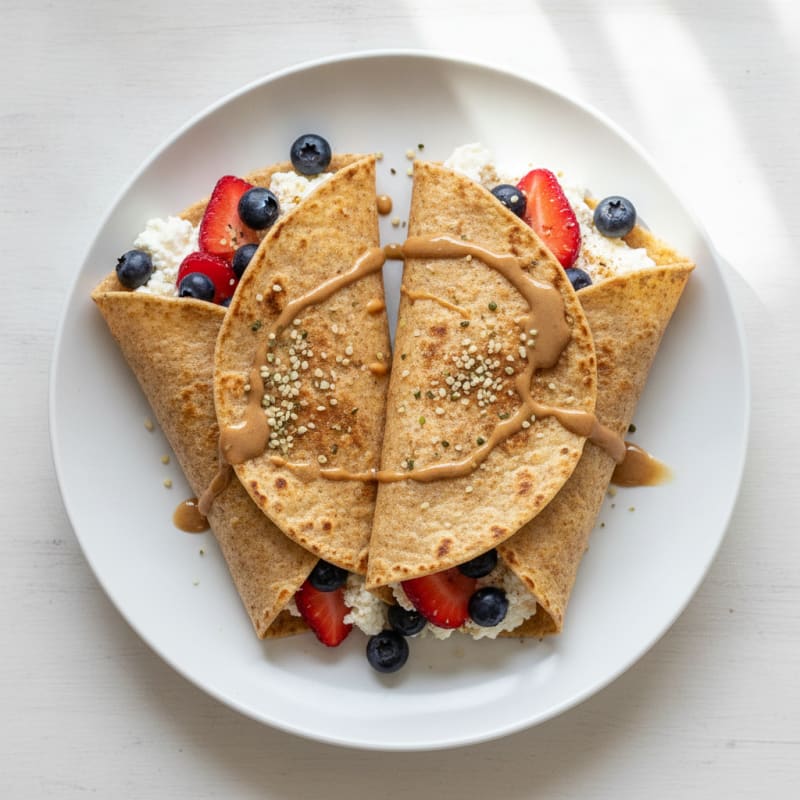 Sweet Cottage Cheese Fruit Wraps