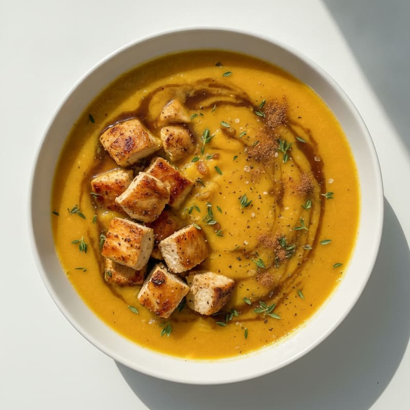 Roasted Butternut Squash and Apple Soup