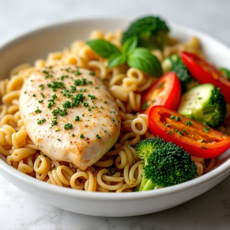 Chicken and Vegetable Pasta with Zesty Lemon Herb Sauce