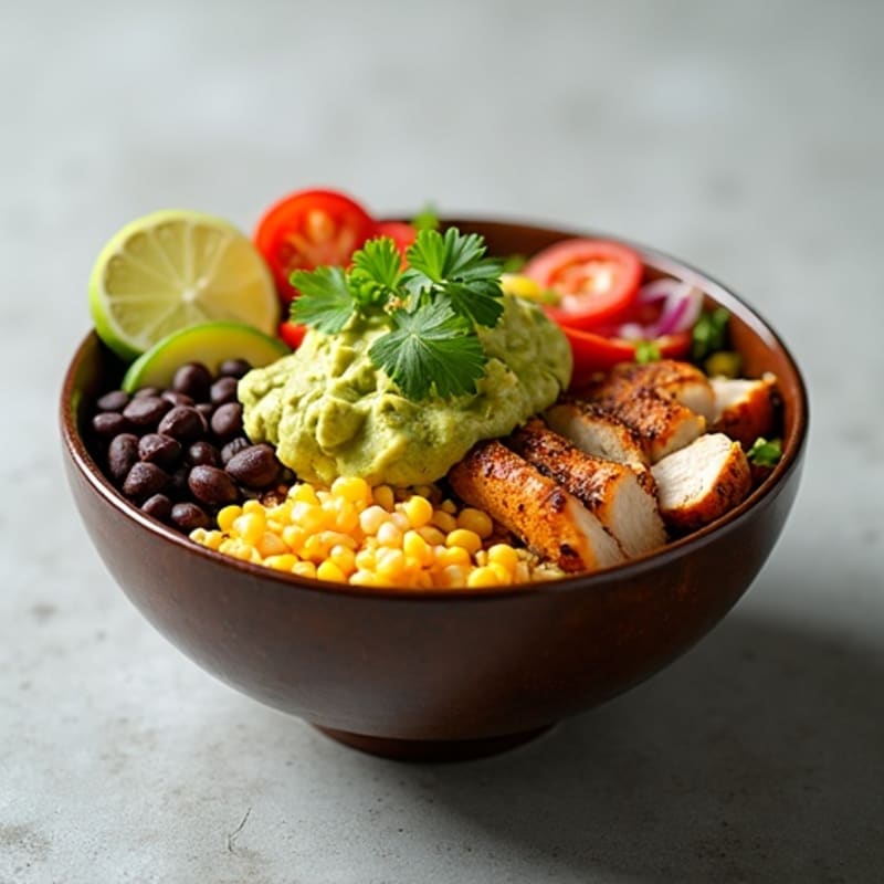 Hearty Black Bean Burrito Bowl with Fresh Corn Salsa