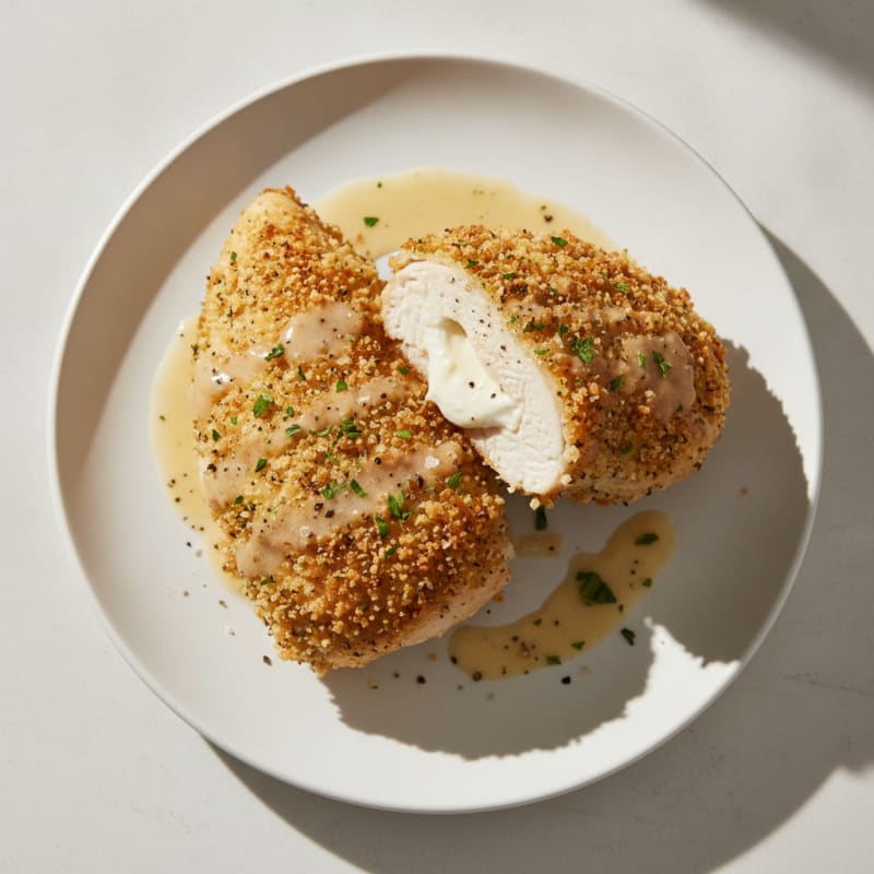 Herb-Crusted Chicken with Cream Cheese Filling