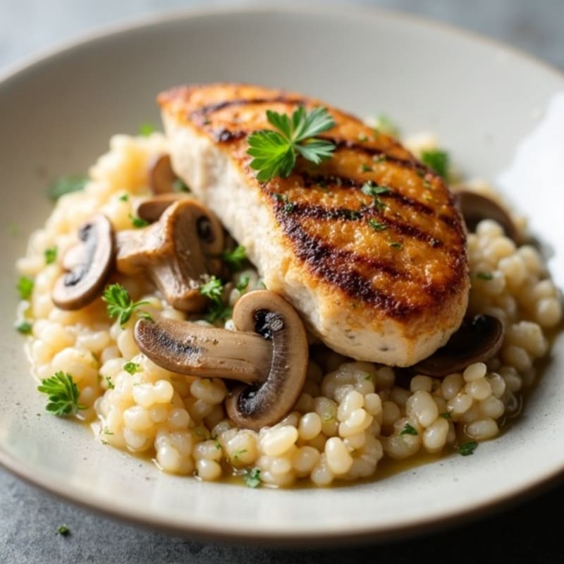 Creamy Mushroom Risotto with Chicken
