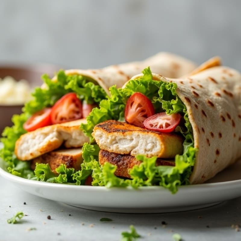Crisp Grilled Chicken Caesar Wrap