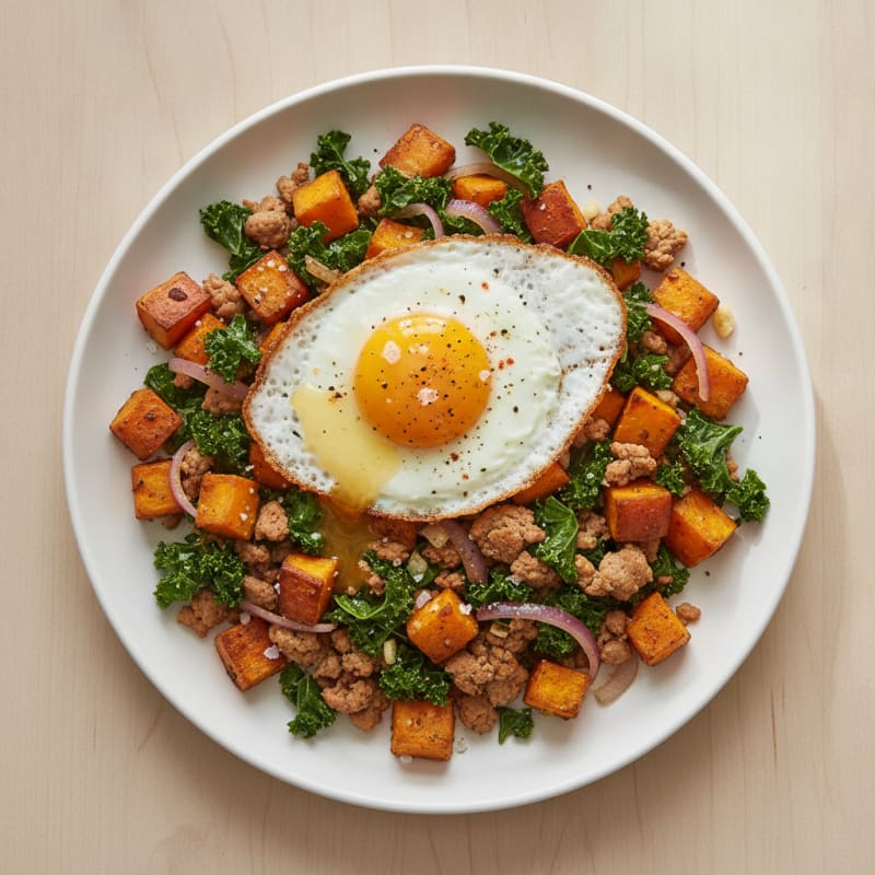 Sweet Potato and Kale Hash