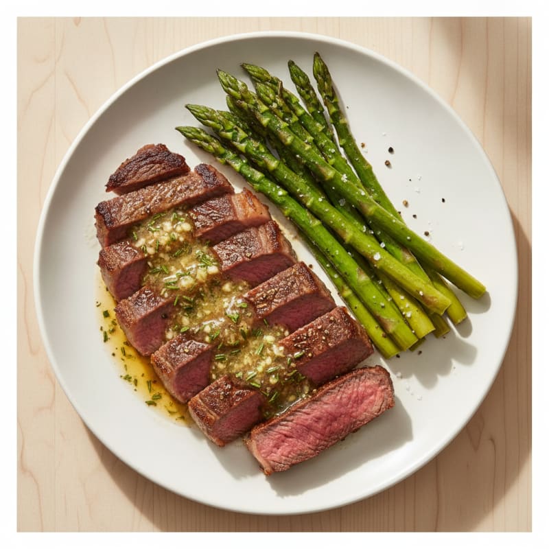 Pan-Seared Steak with Garlic Herb Butter