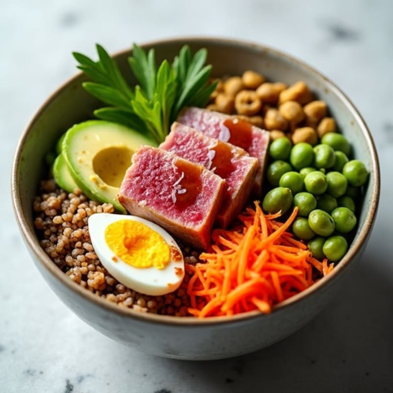 Seared Ahi Tuna Sushi Bowl with Creamy Avocado