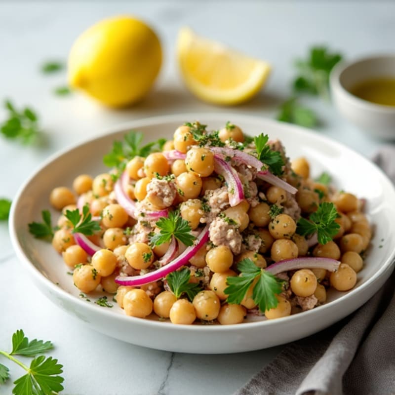Tuna and Chickpea Salad with Fresh Herbs