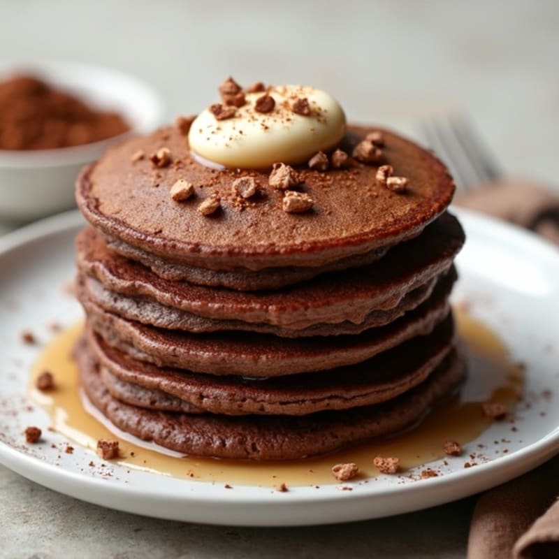 Fluffy Chocolate Protein Pancakes