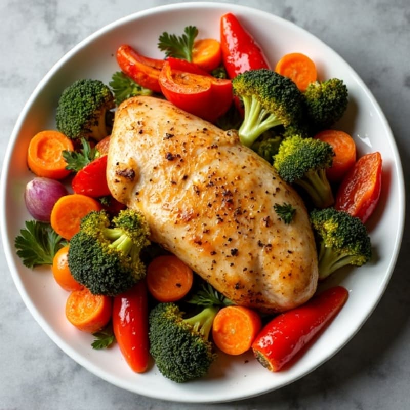Sheet Pan Roasted Chicken and Crispy Vegetables