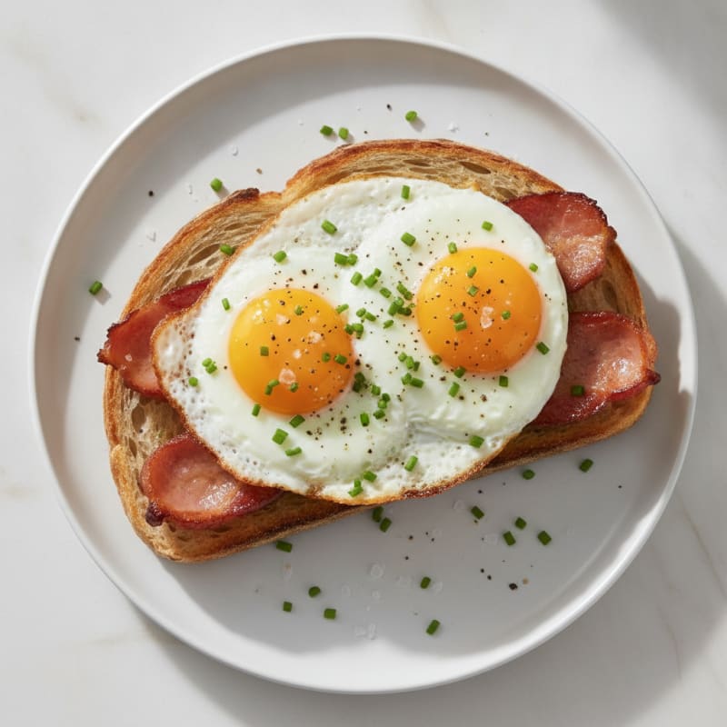 Pan-Fried Eggs with Sourdough Toast