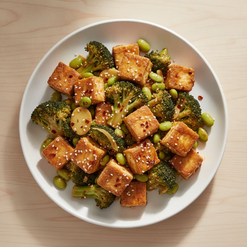 Sesame-Ginger Tofu and Broccoli Stir-Fry