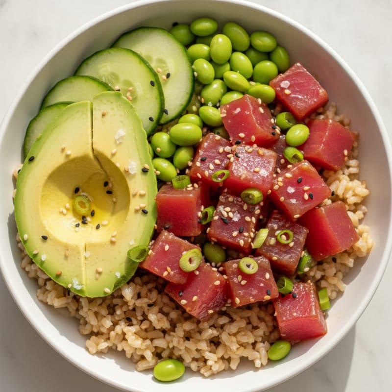 Ahi Tuna Hawaiian Poke Bowl