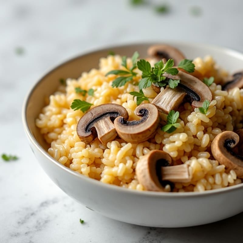 Healthy Creamy Mushroom Risotto