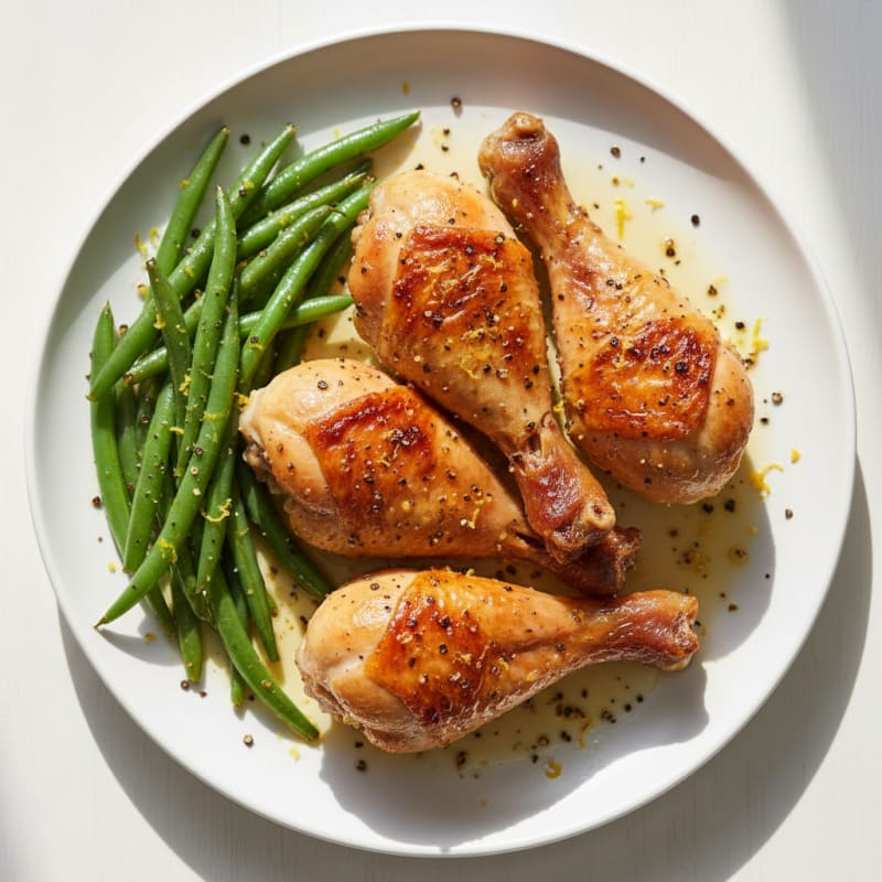 Lemon-Pepper Roasted Chicken Drumsticks