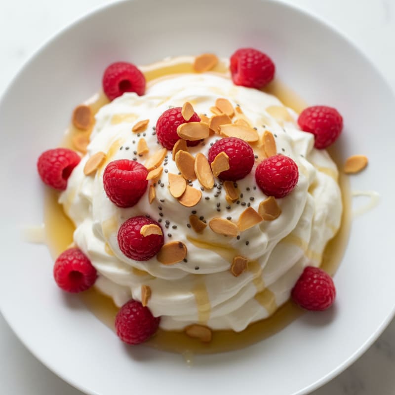 Greek Yogurt Protein Mousse with Fresh Berries