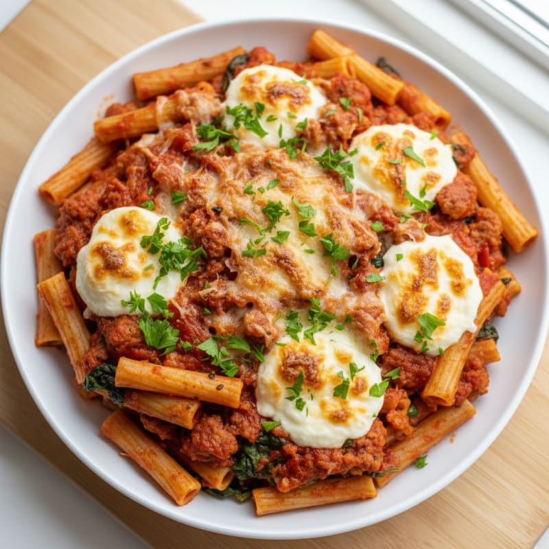 Baked Ziti with Ricotta and Sausage