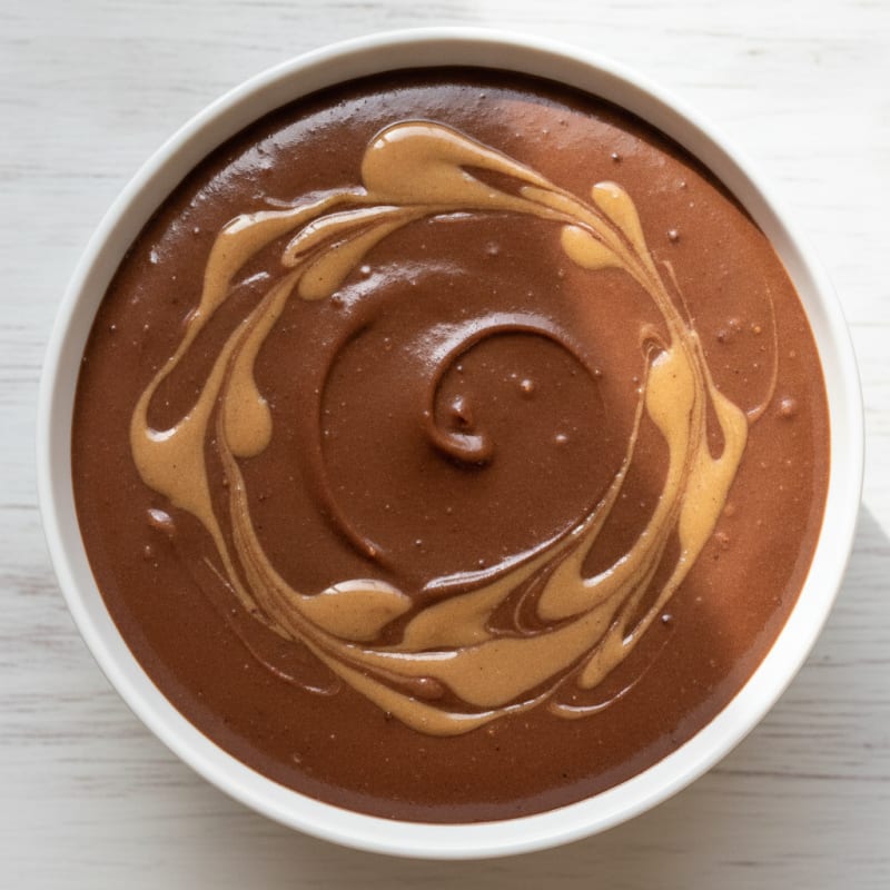 Silky Chocolate Protein Pudding with Almond Butter Swirl