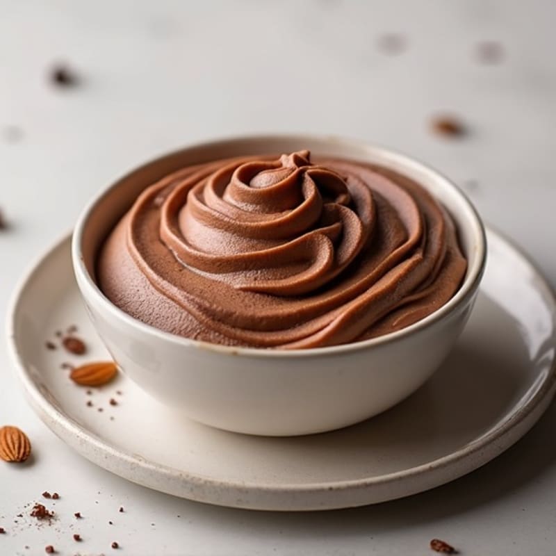 Creamy Chocolate Protein Mousse with Almond Butter