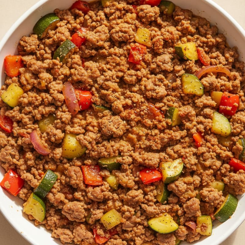 Zesty Ground Beef and Summer Vegetable Skillet