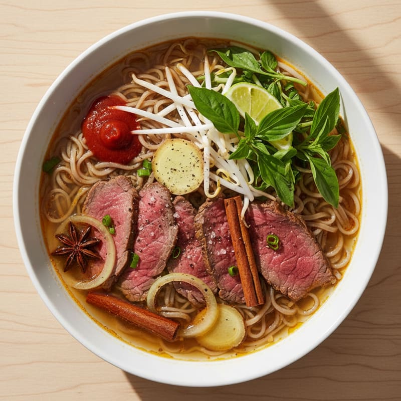 Tender Beef Pho with Aromatic Broth