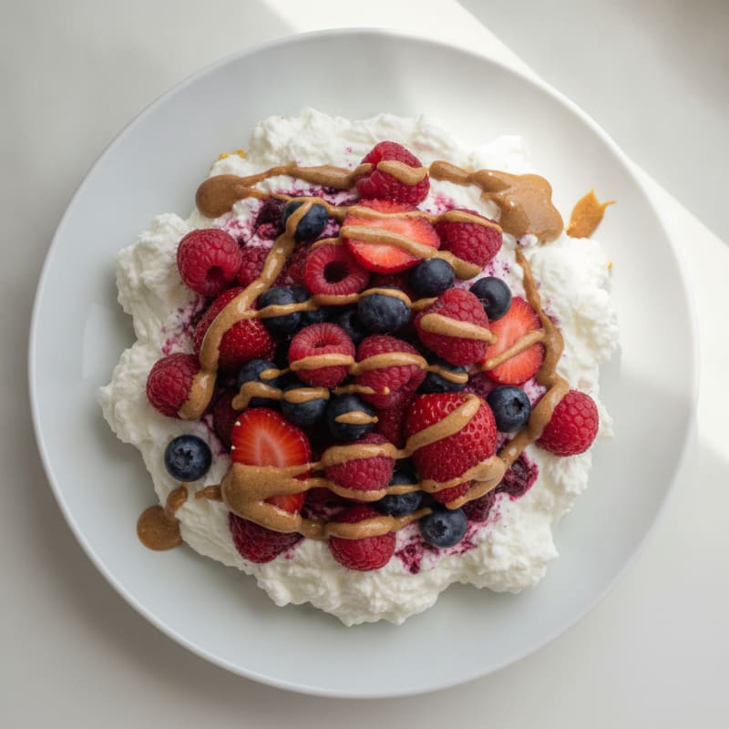 Creamy Greek Yogurt Protein Mousse with Berries