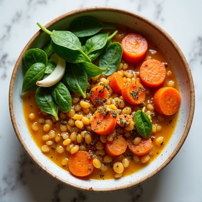Creamy Spiced Lentils with Roasted Root Vegetables