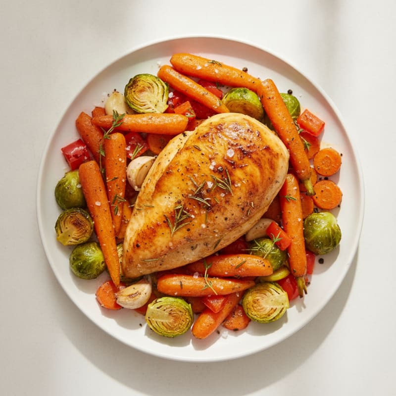 Herb-Roasted Chicken with Roasted Vegetables
