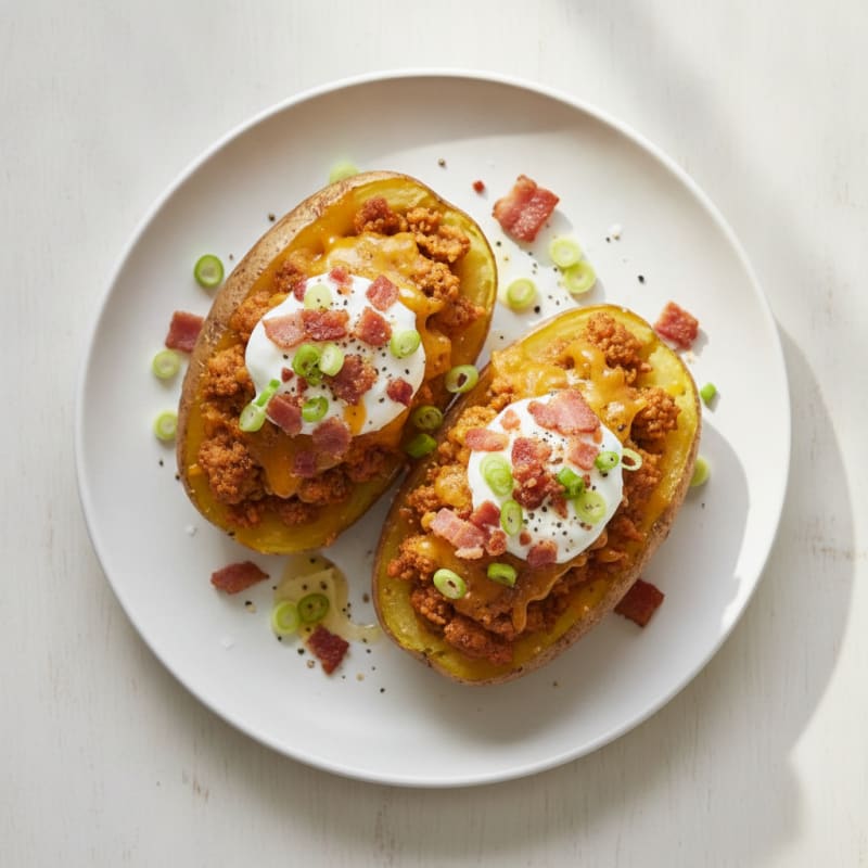 Bacon Cheddar Stuffed Potatoes