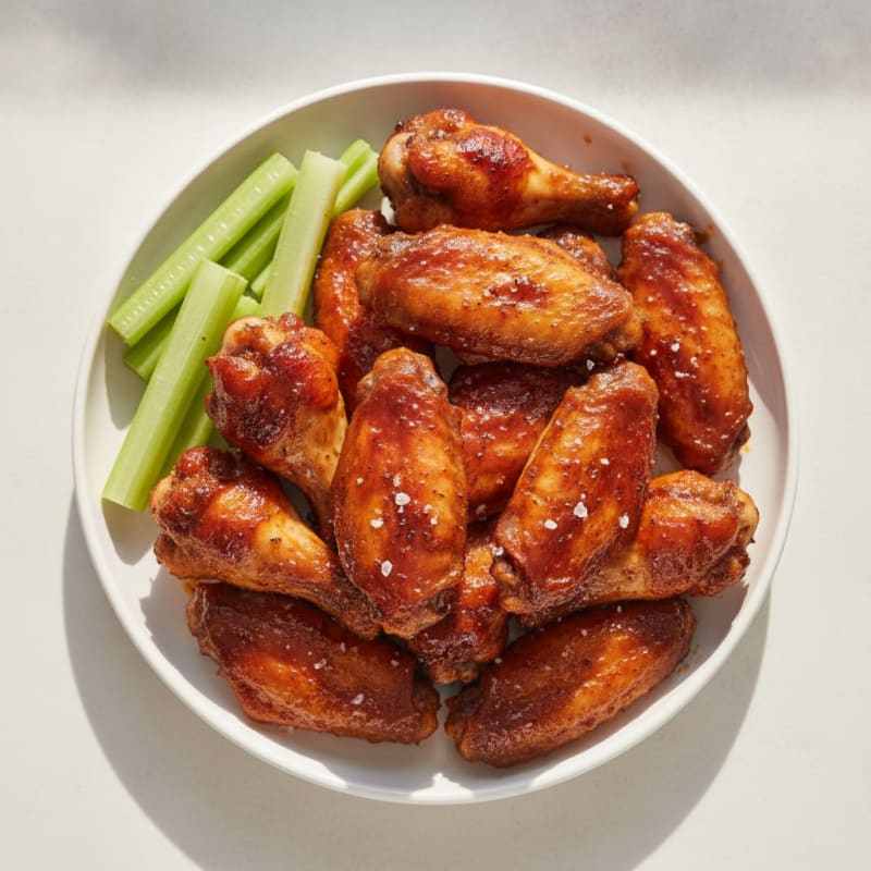 Spicy BBQ Glazed Chicken Wings