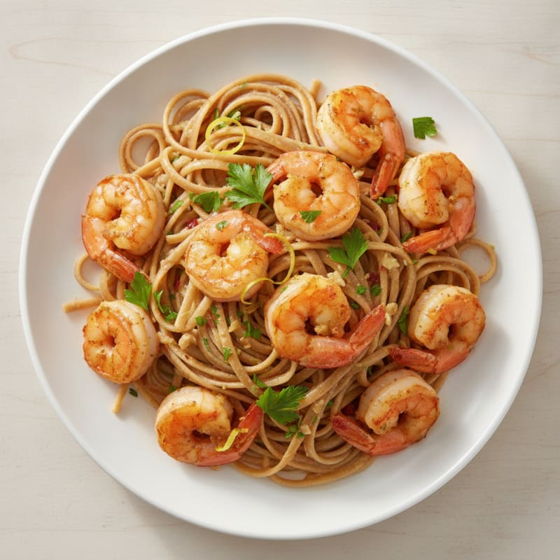 Garlic Butter Shrimp Scampi with Linguine