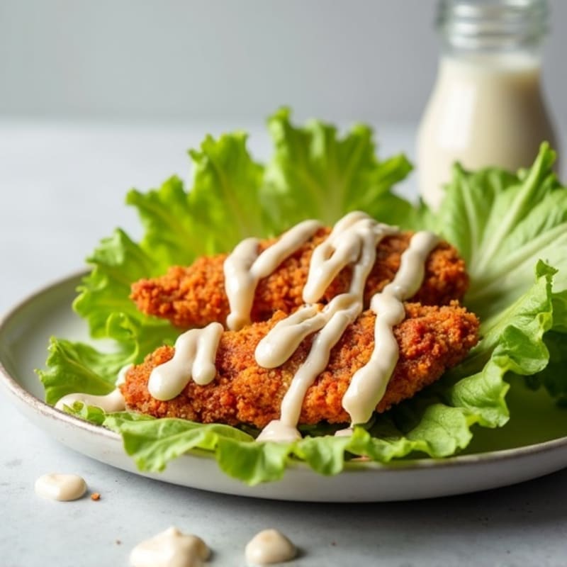 Crispy Buffalo Ranch Chicken Lettuce Wrap