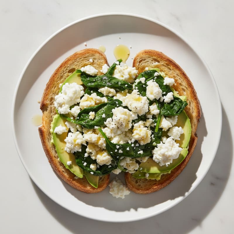 Egg White Scramble with Spinach and Cottage Cheese