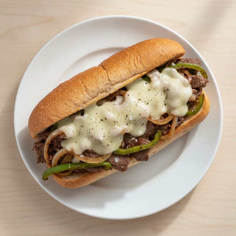 Classic Philly Cheesesteak Sandwich