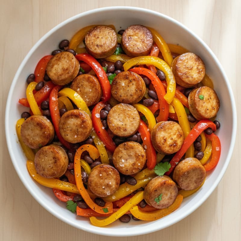 Chicken Sausage and Peppers Skillet