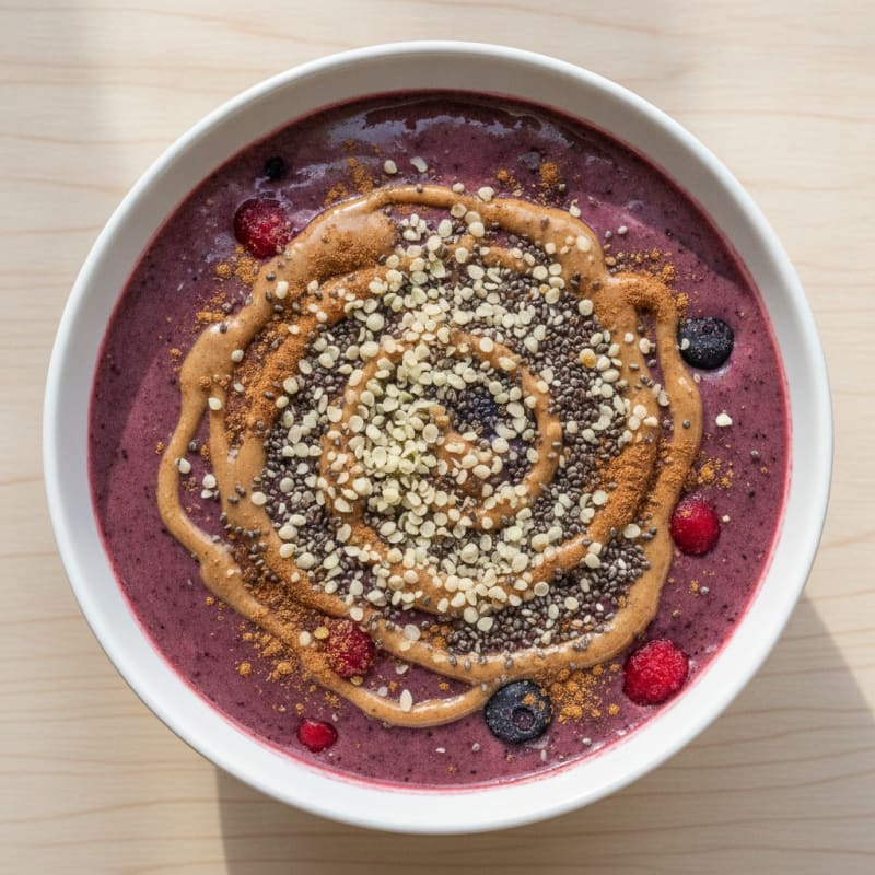 Berry Acai Protein Smoothie Bowl