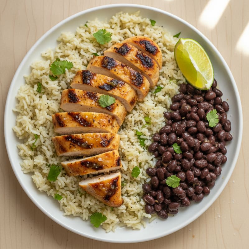 Cilantro-Lime Rice with Grilled Zesty Chicken