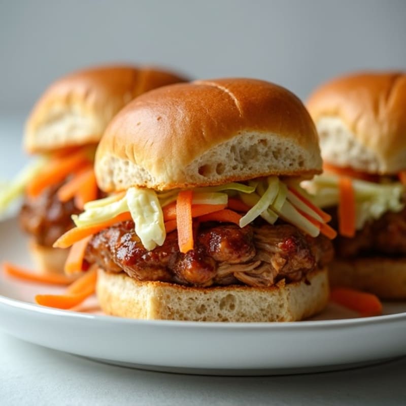 Tender Pulled Pork Sliders with Crunchy Slaw