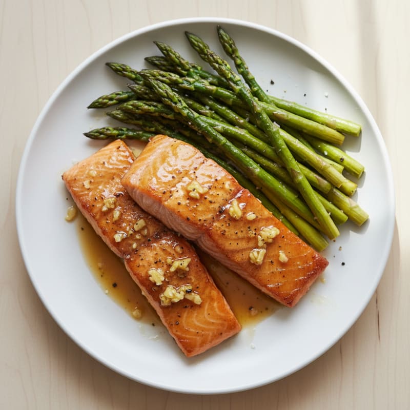Honey-Glazed Salmon with Roasted Asparagus