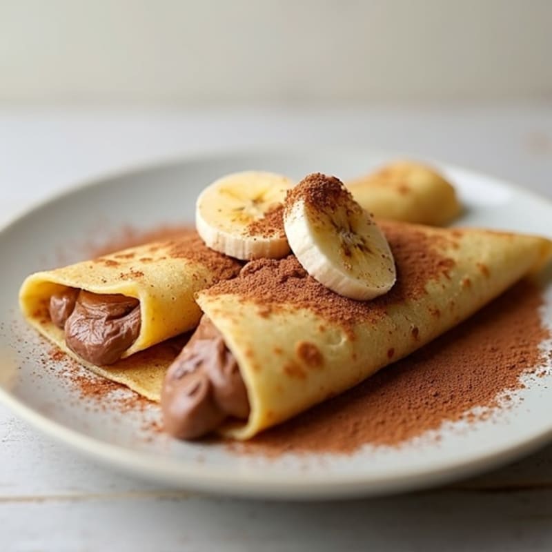 Protein Banana Crepes with Creamy Chocolate-Hazelnut Filling