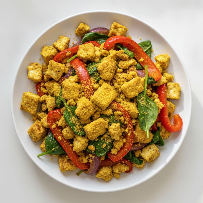 Scrambled Tofu with Roasted Vegetables