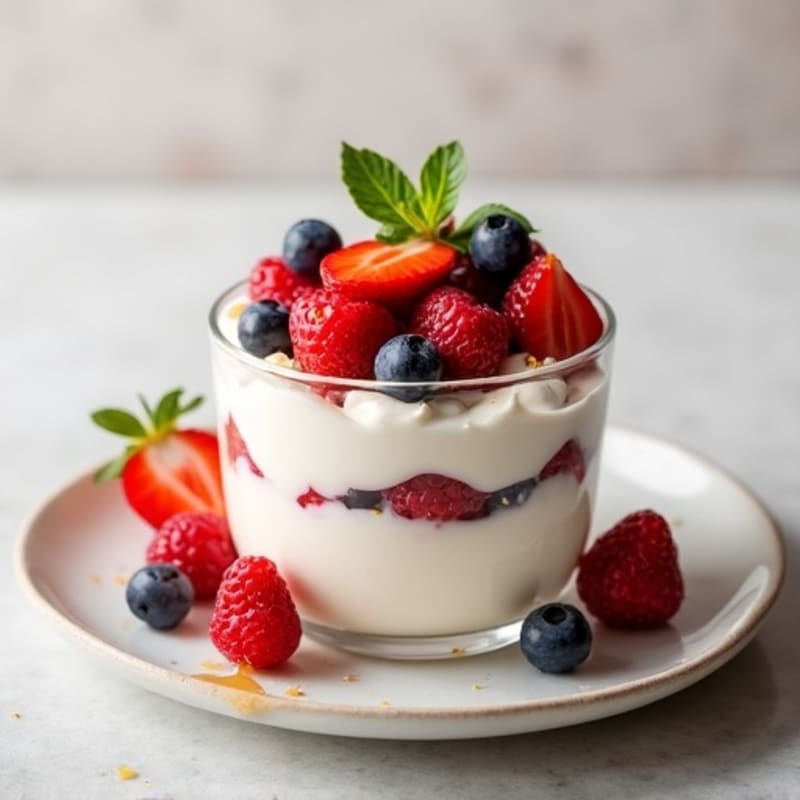 Creamy Greek Yogurt Protein Parfait with Berries