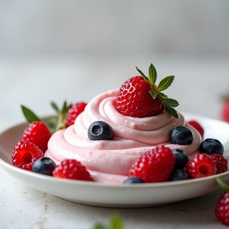 Silky Greek Yogurt Protein Mousse with Fresh Berries