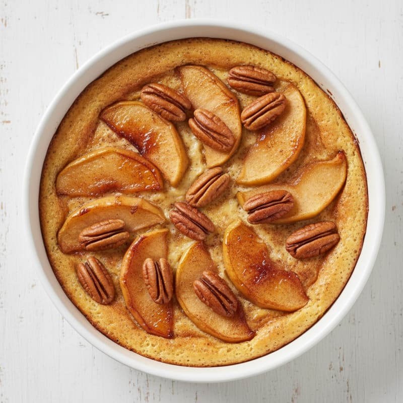 Protein Yogurt Custard with Cinnamon Apples and Pecans